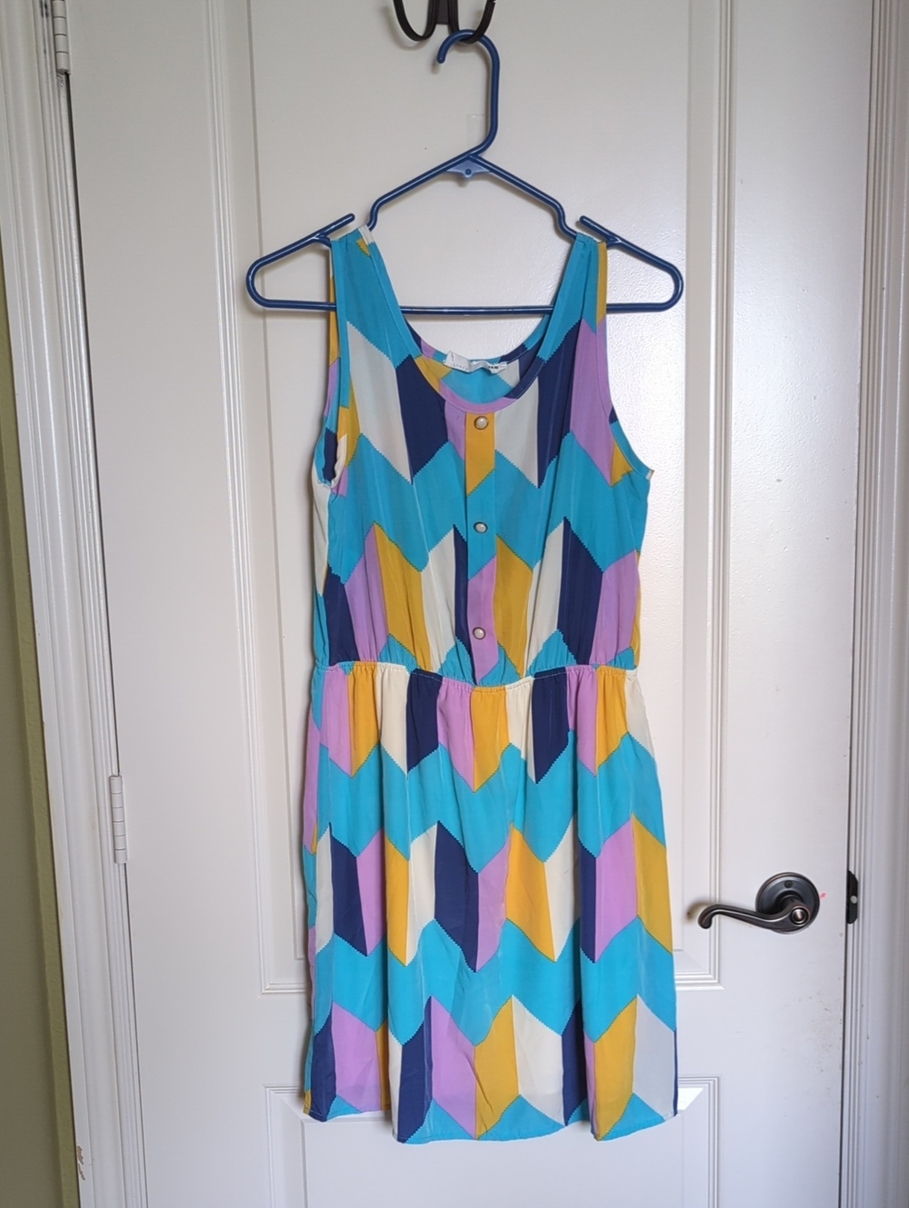 Fun Peach Love Cream Graphic Pattern Dress
